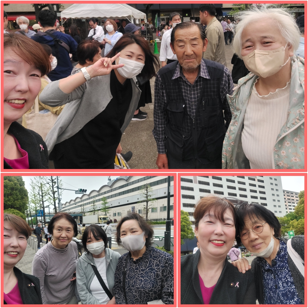 高島平駅前での街頭演説